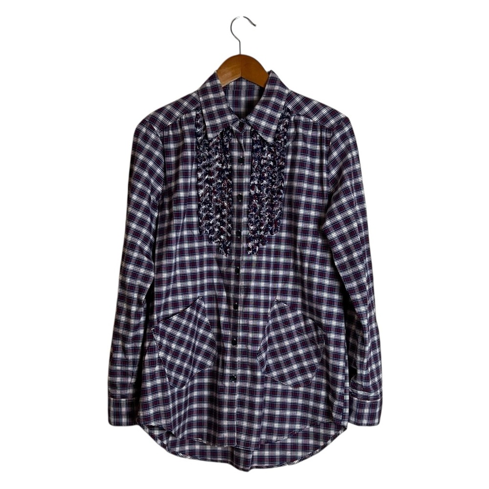 Unbranded‎ woven plaid button down shirt